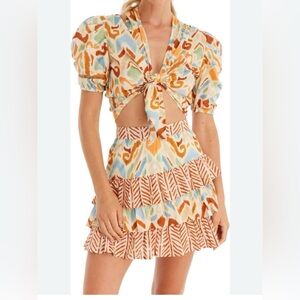 Anthropologie ALLISON  Ruffle Skirt W Top Womens 2–4 coastal cowgirl coquette